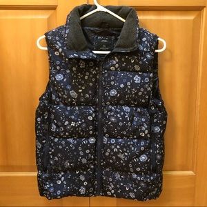 Gap floral puffer vest